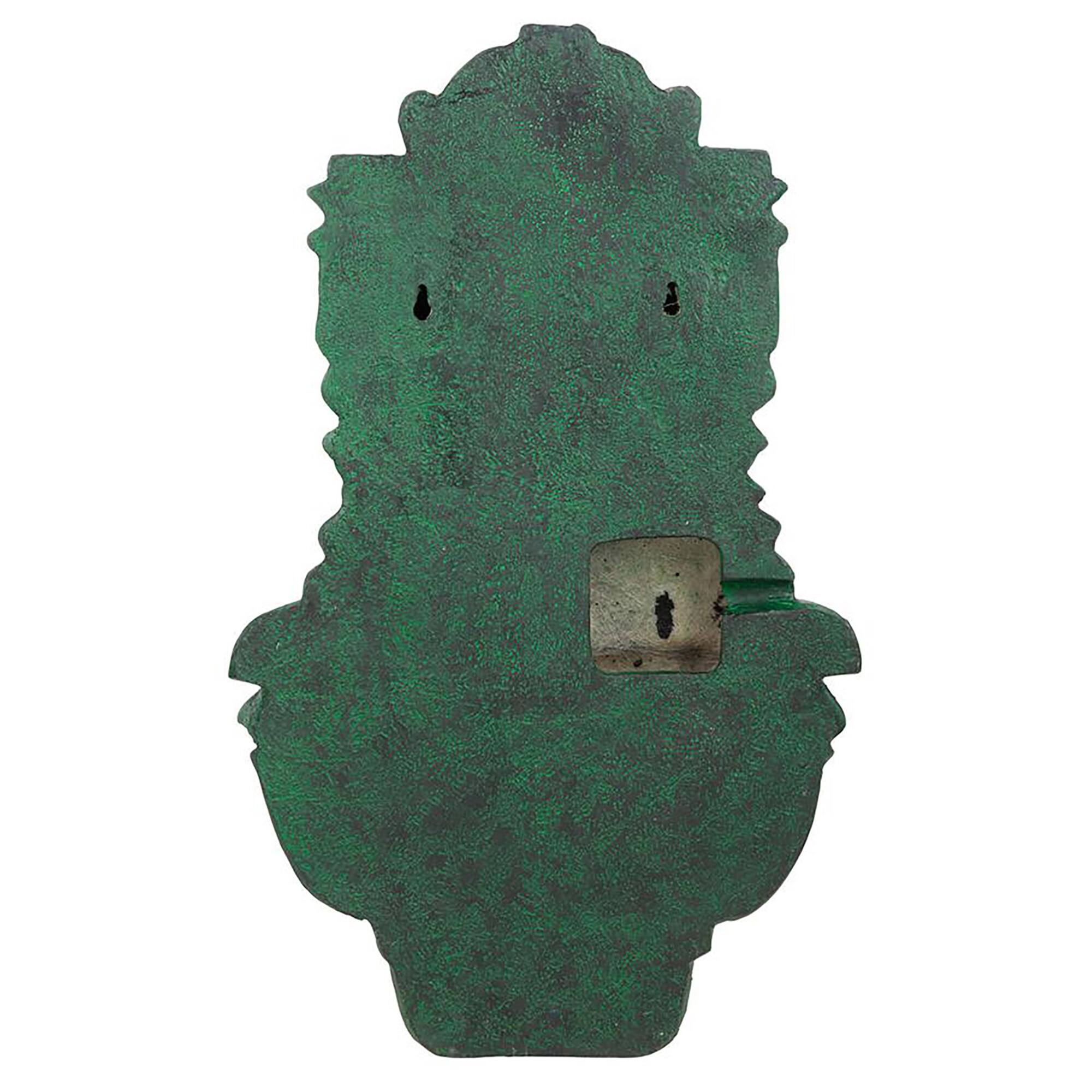 25" Casa Del Lago Lion Head Wall Niche Sculptural Fountain